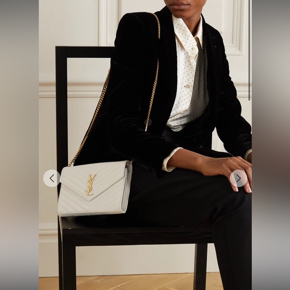 SAINT LAURENT
Cassandre Chain matelassé textured-leather wallet - Picture 2 of 2